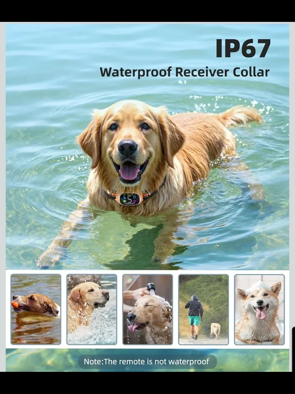 AIKEEP 2-in-1 Dog Training Collar Bark Collar Remote 3300FT IP67 Waterproof